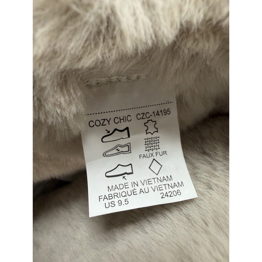 Taos Cozy Chic Soft Faux Fur Size Women's 9.5 Dark Gray Suede Slouchy Boots - Picture 12 of 14